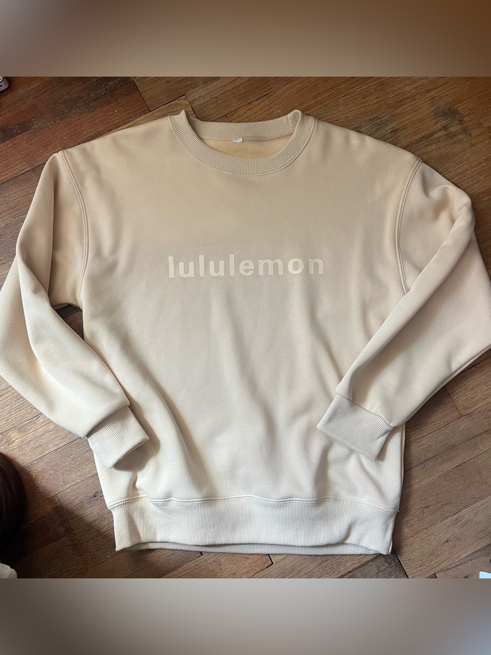 Lululemon Perfectly Oversized Sweatshirt Womens XS SMALL Beige Crewneck Fleece
